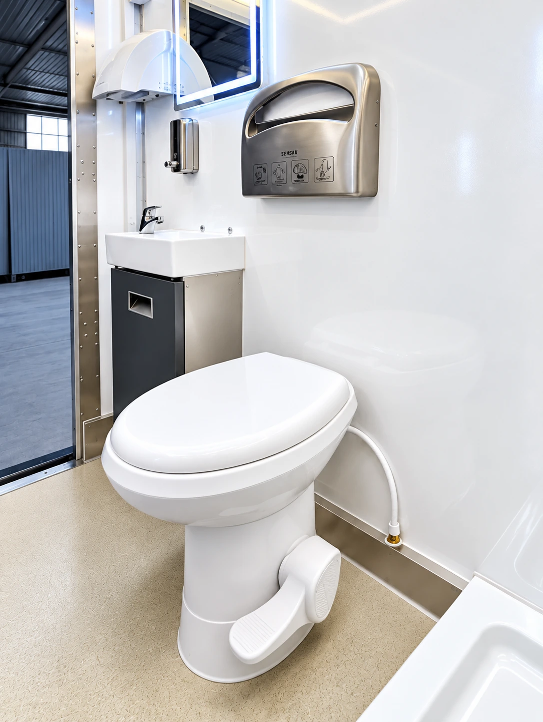 Restroom Trailer commercial mobile restroom trailer interior