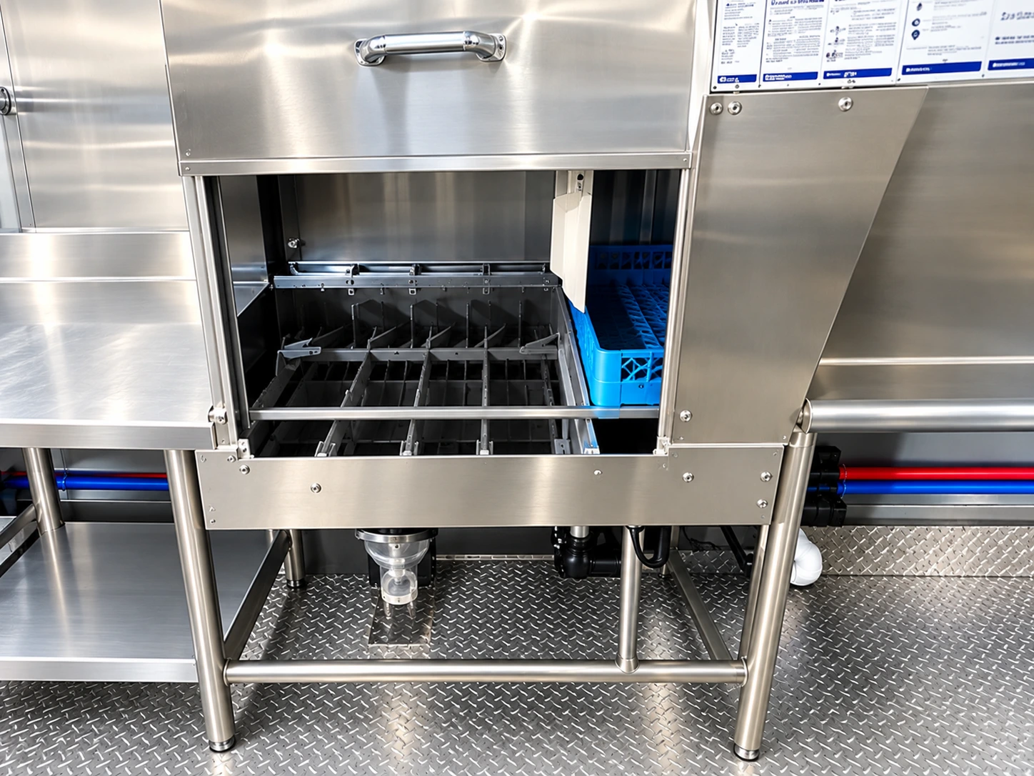 38ft High Temp Conveyor Dishwashing Trailer dish trailer commercial dishwashing machine