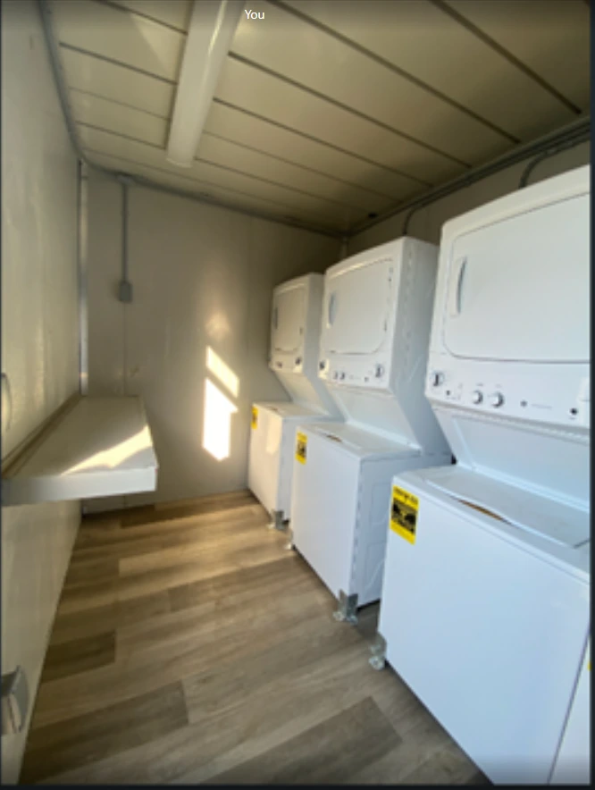 20ft Laundry Container - laundry trailer for rent