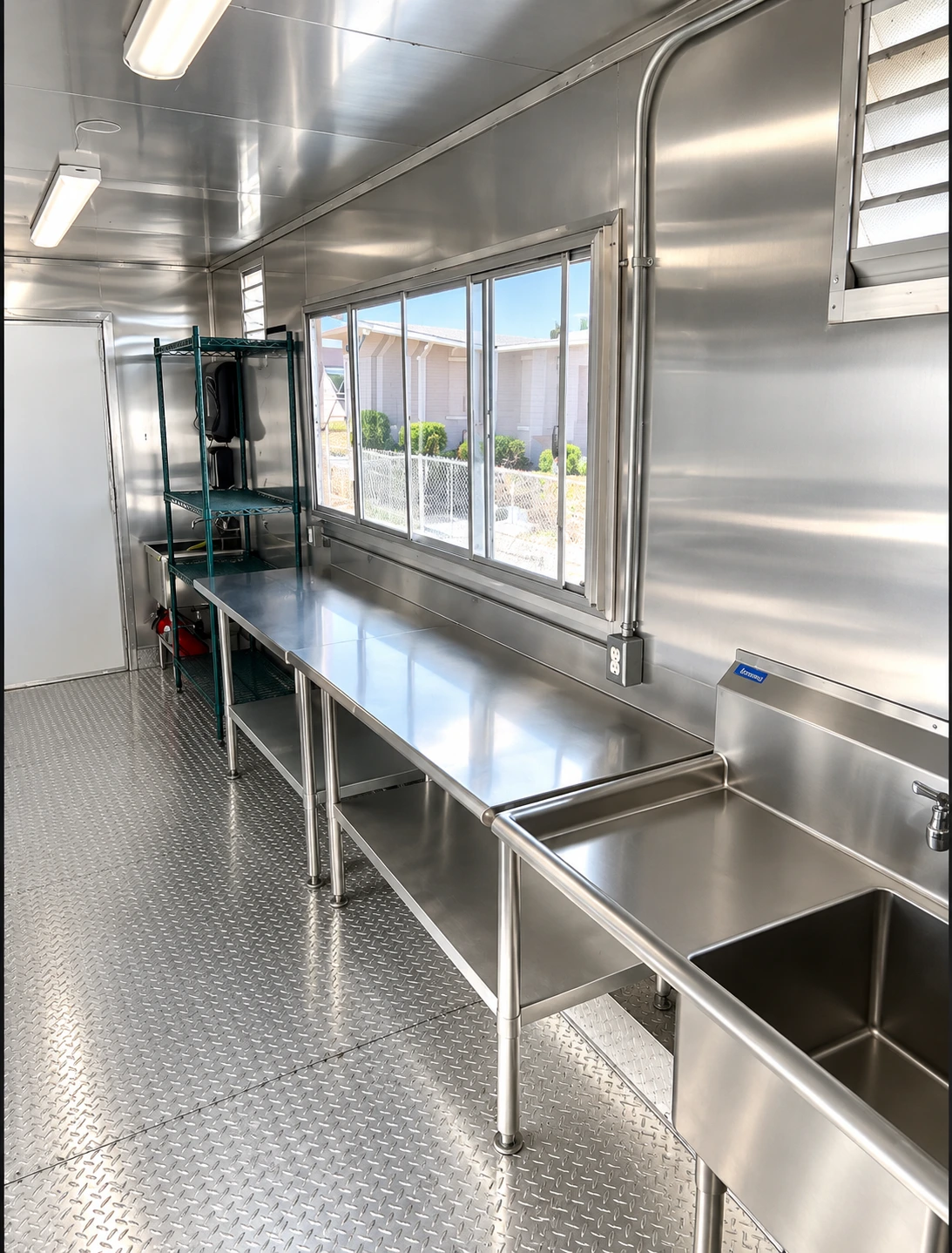 28ft Mobile Kitchen mobile kitchen trailer prep area service window